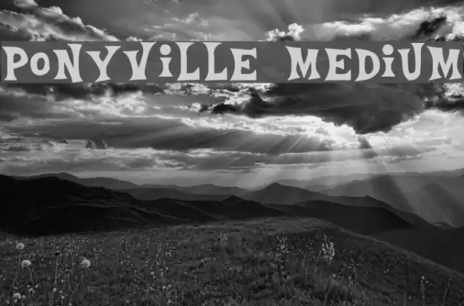 Ponyville Medium Polices examples
