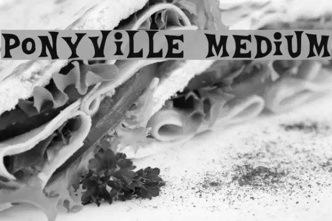 Ponyville Medium Polices examples