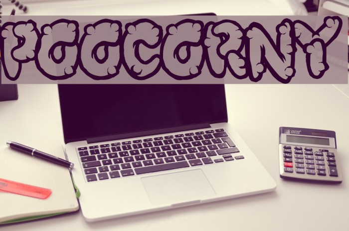 PooCorny Font examples