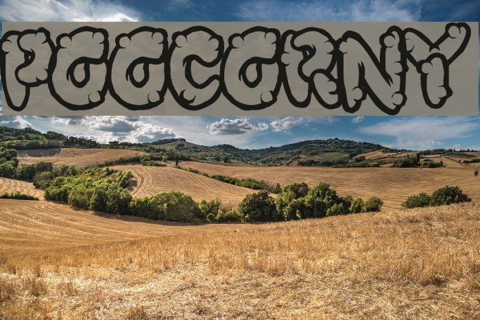 PooCorny Font examples