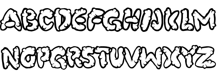 PooCorny Font LOWERCASE