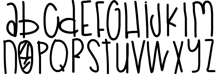 PoodleDoodles Font LOWERCASE