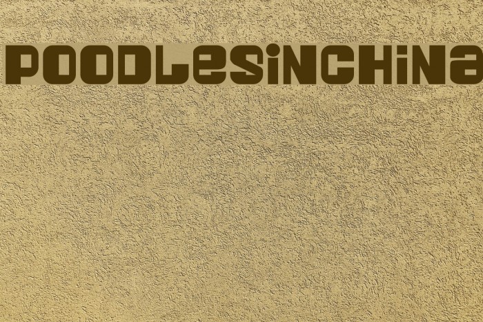 PoodlesInChina Font examples