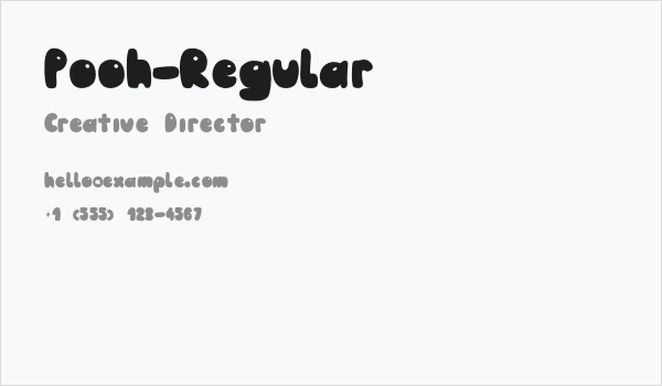 Pooh-Regular Business Card