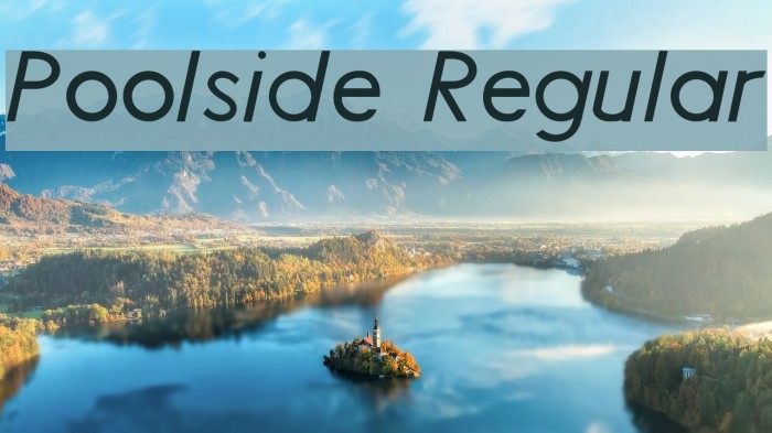 Poolside Regular Font examples