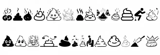 Poop Font Litere mici