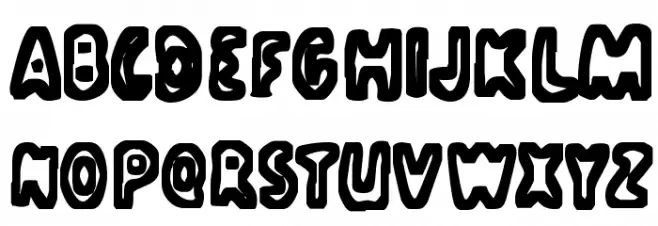 PoopedEyes ExtraBold 字体 小写