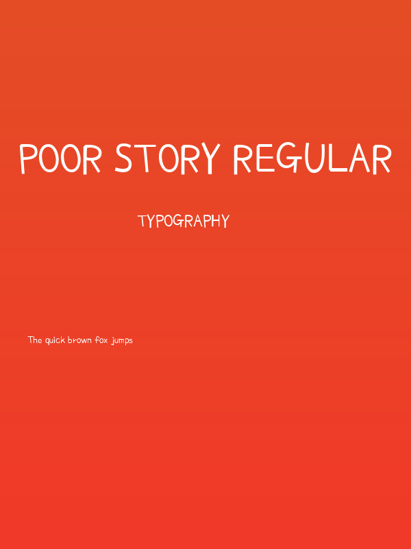 Poor Story Regular Poster
