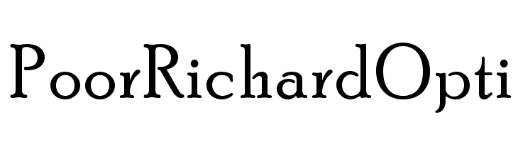 PoorRichardOpti Font