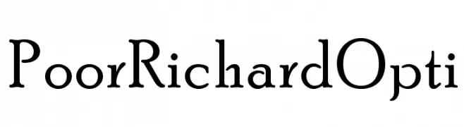 PoorRichardOpti  Frei Schriftart Herunterladen