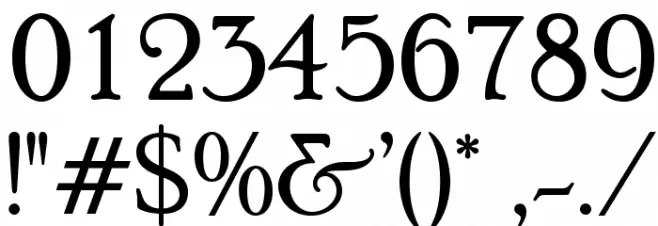 PoorRichardOpti Font OTHER CHARS