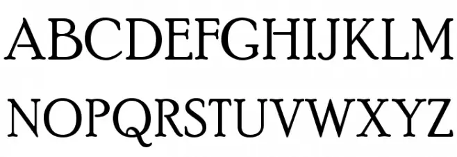 PoorRichardOpti 字体 大写