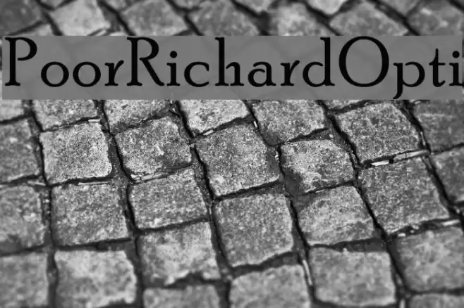 PoorRichardOpti Font examples