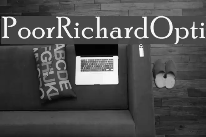 PoorRichardOpti Font examples