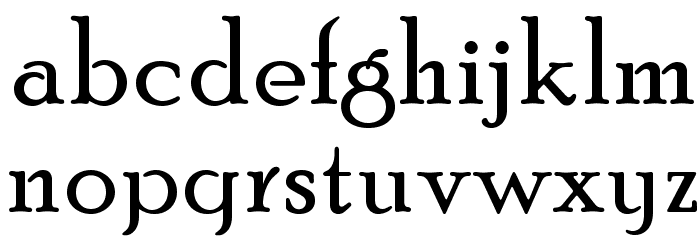 PoorRichardOpti Font LOWERCASE