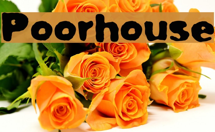 Poorhouse Font examples