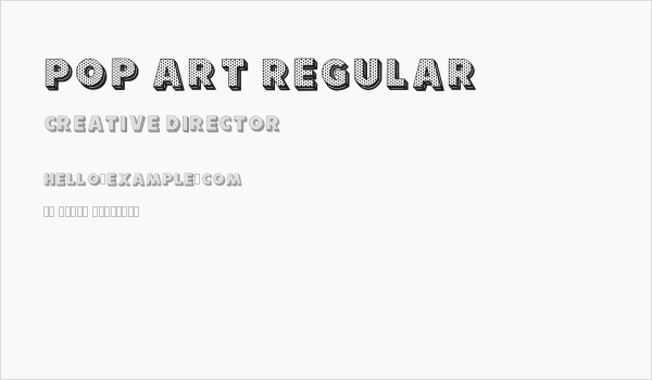 Pop Art Regular Business Card