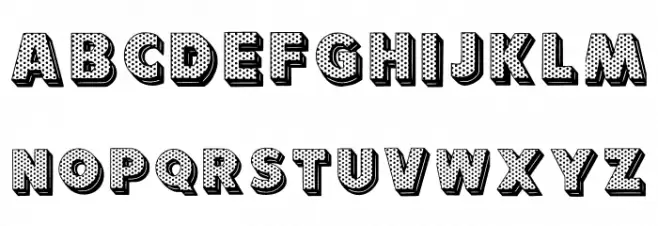 Pop Art Regular Font Litere mici