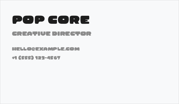Pop Core Business Card