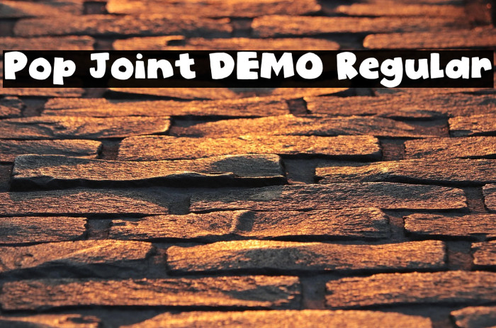 Pop Joint DEMO Regular Example 3