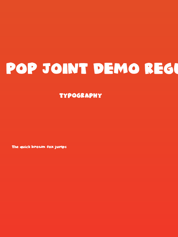 Pop Joint DEMO Regular Poster