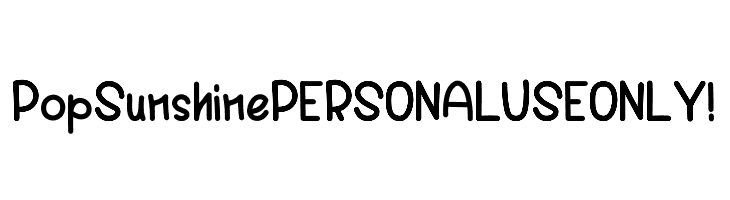 Pop Sunshine PERSONAL USE ONLY!  Free Fonts Download