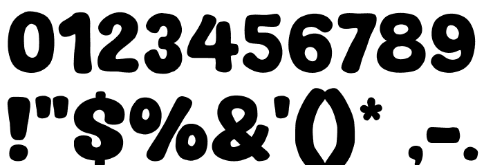 Pop Sweet Font Alte caractere