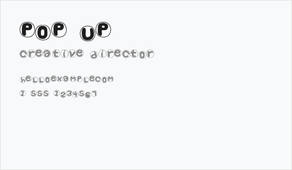 Pop Up Business Card