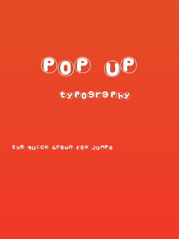 Pop Up Poster