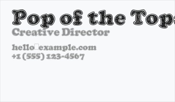 Pop of the Tops Business Card
