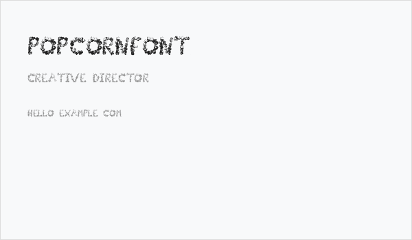 PopCornFont Business Card