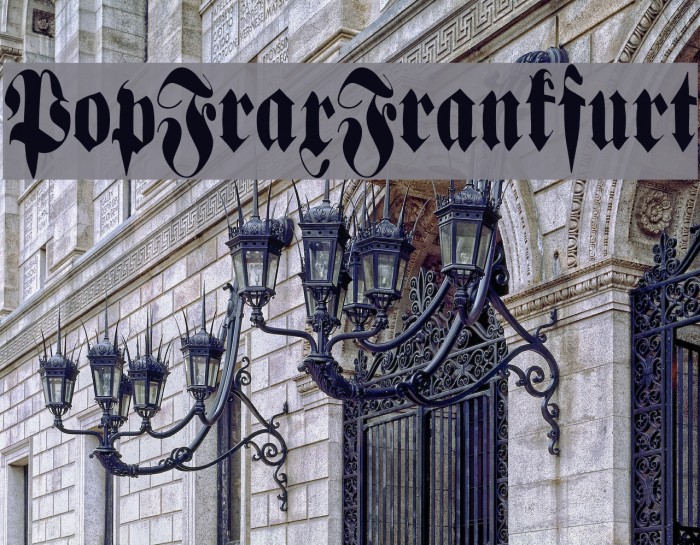 PopFraxFrankfurt Font examples