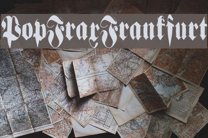 PopFraxFrankfurt Font examples