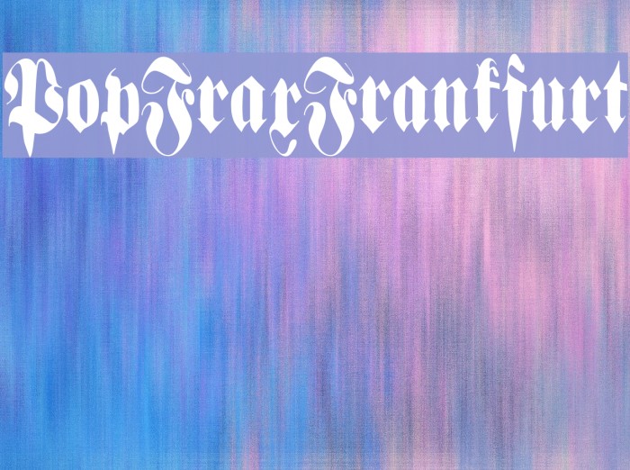 PopFraxFrankfurt Font examples