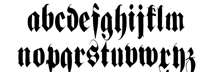 PopFraxFrankfurt Font LOWERCASE