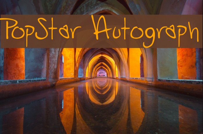 PopStar Autograph Font examples