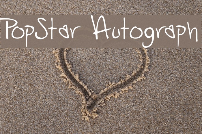 PopStar Autograph Font examples