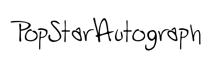 PopStarAutograph Font