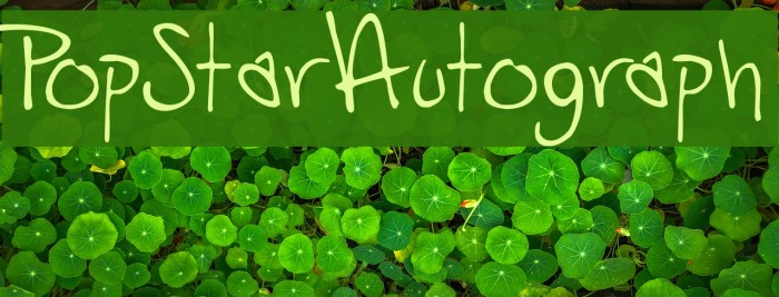 PopStarAutograph Font examples