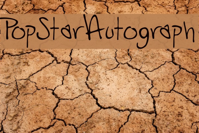 PopStarAutograph Font examples