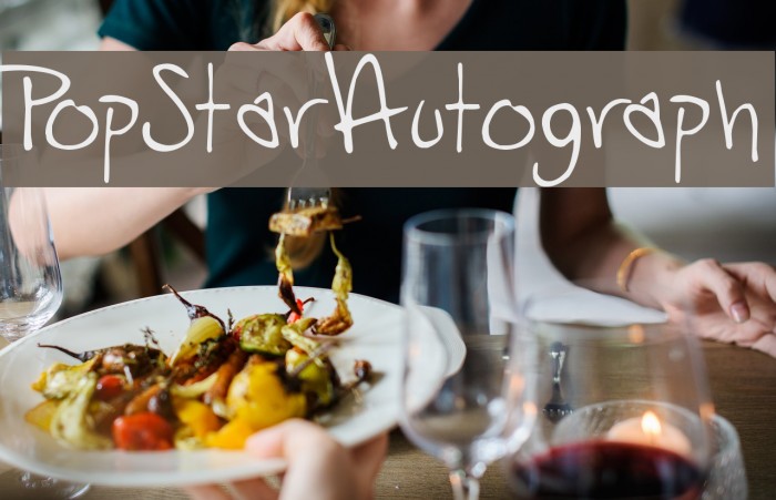 PopStarAutograph Font examples
