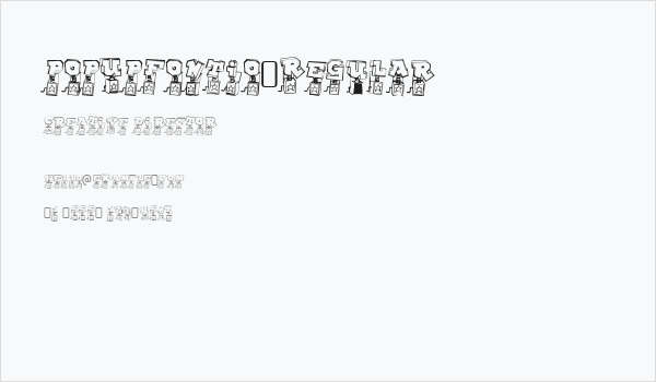 PopUpFontio-Regular Business Card