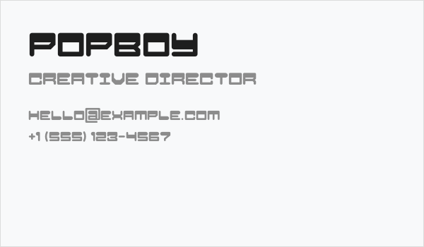 Popboy Business Card