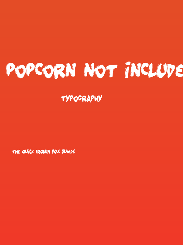 Popcorn NOT included Poster