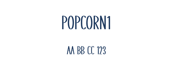Popcorn1 Font Preview