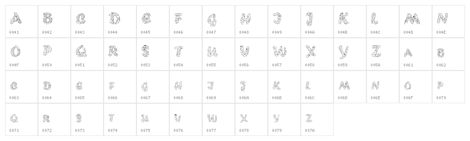 PopcornEBO Character Map