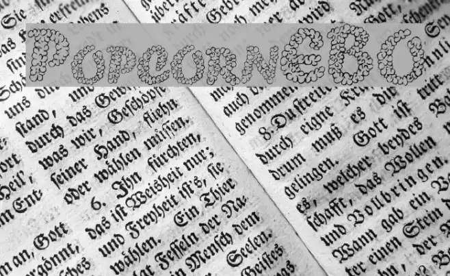 PopcornEBO Font examples