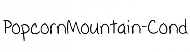 PopcornMountain-Cond  Frei Schriftart Herunterladen