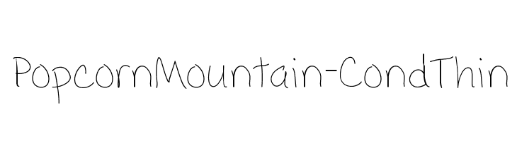 PopcornMountain-CondThin  font caratteri gratis