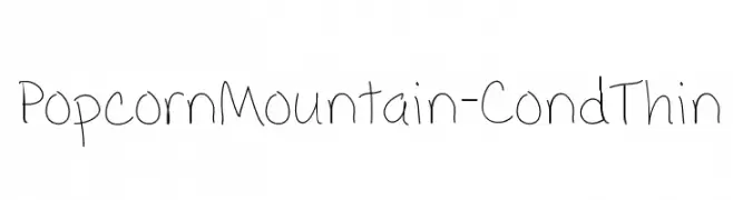 PopcornMountain-CondThin  Frei Schriftart Herunterladen